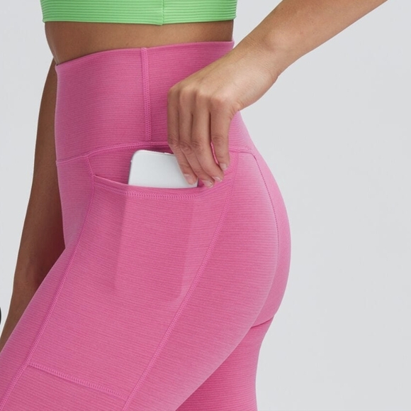 Sweaty Betty Leggings Super Sculpt High Rise 7/8 Side Pocket Pink M (8/10) NWT - Picture 12 of 16